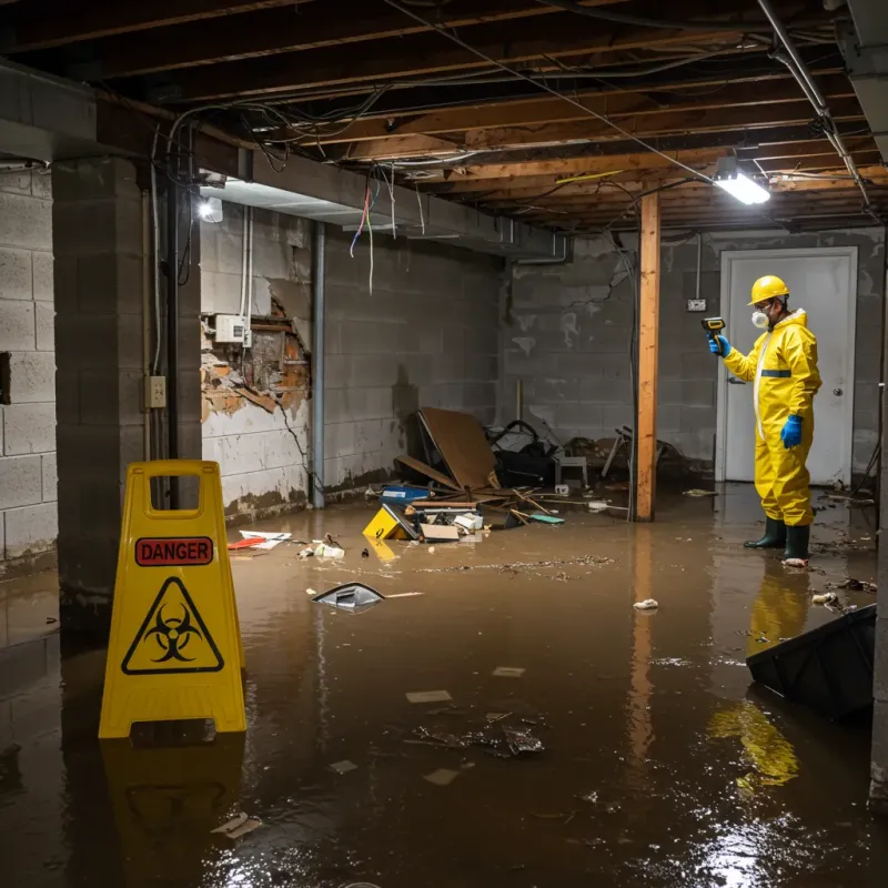 Flooded Basement Electrical Hazard in Coosada, AL Property